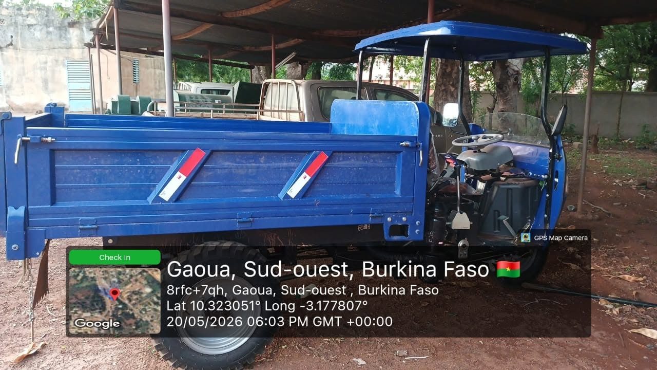 Tricycle-benne motorisé financé par le projet à Gaoua